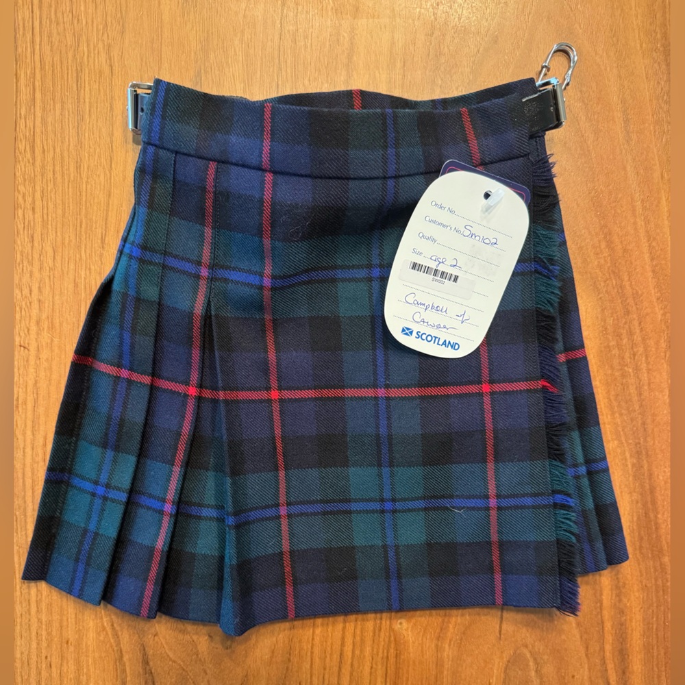 NWT Scottish Tartan Kilt Toddler Size 2T Cameron Plaid